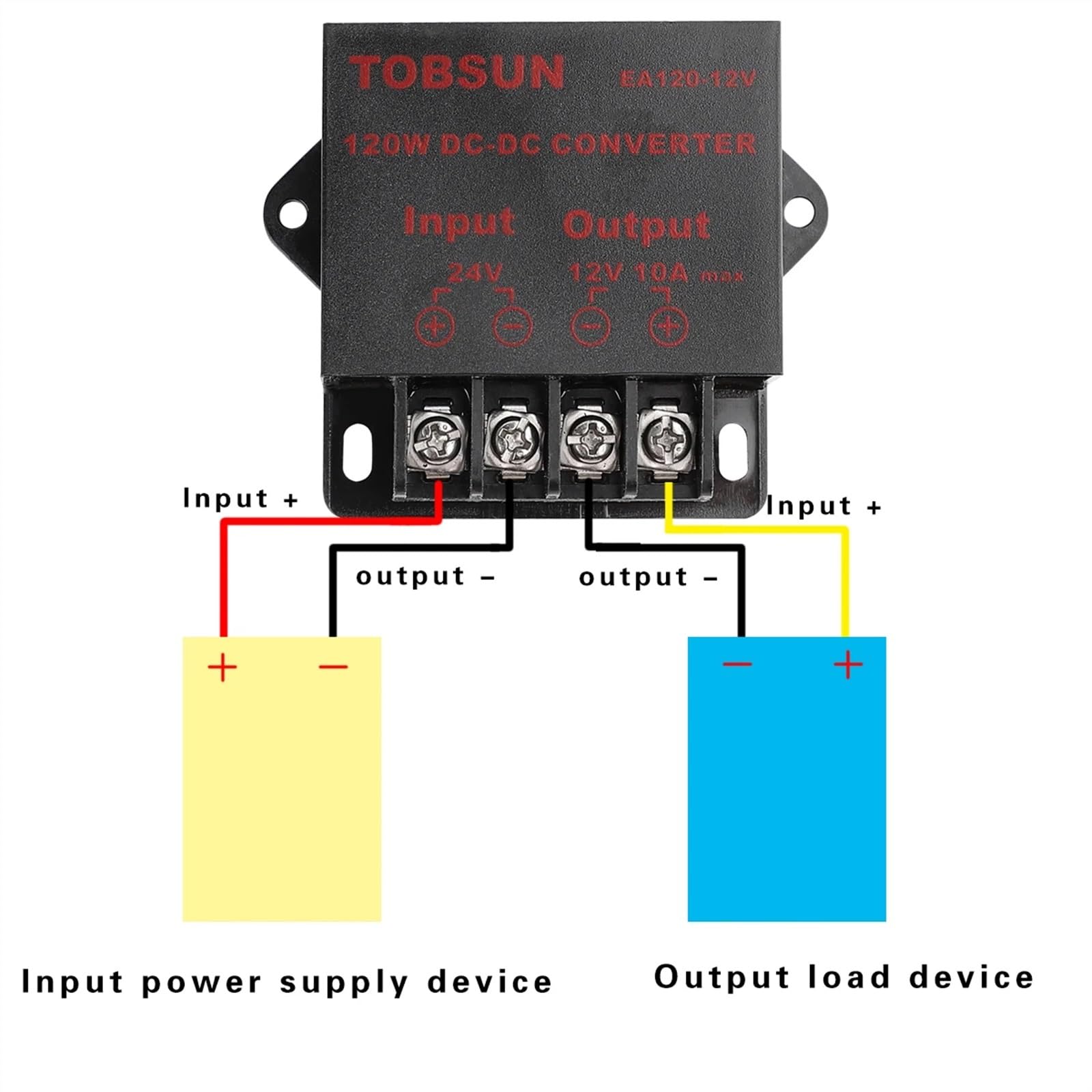 Regulator napięcia 24V do 12 V, 5a, 10a, reduktor, moduł, zasilacz do samochodu, LED, TV, solarny (do 12 V 10 A 120 W)