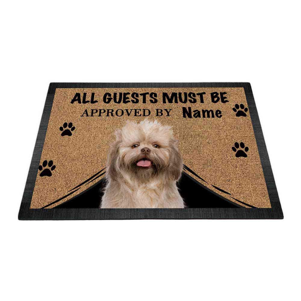 Spersonalizowana wycieraczka z napisem 'My Love Dog' zabawna mata podłogowa Shih Tzu powitalna wszyscy goście muszą być zatwierdzone 70 cm x 45 cm