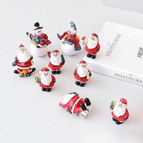 Miniatura 4 de Kisangel Figura de muñeco de nieve de Navidad, figura de muñeco de nieve de resina, decoración de escritorio para Navidad, decoración de fiesta en