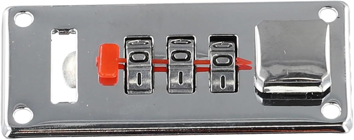 Password Lock Latch Silver Coded Locks 65mm*29mm 1Pcs(Yellow Left)