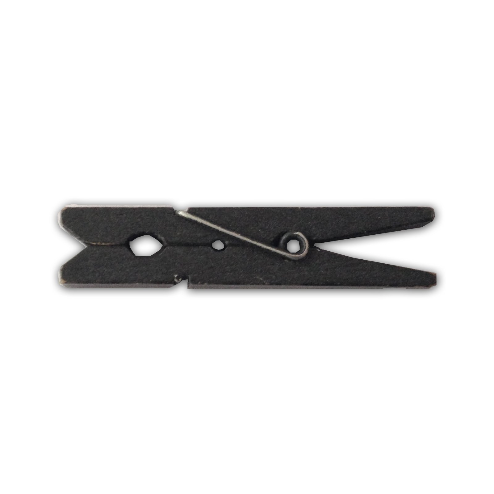 LWR CRAFTS Wooden Small Clothespins 1-7/8" 4.8cm 50 Pieces Per Pack (Black)