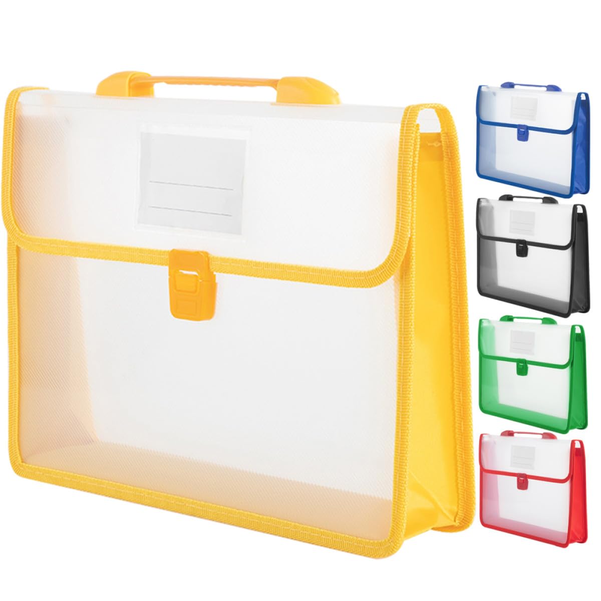 ABOOFAN 5pezzi Portadocumenti Colori Misti Organizer File Alta Capacità per Ufficio Scuola e Lavoro Custodia Documenti Resistente per Contratti e Fatture