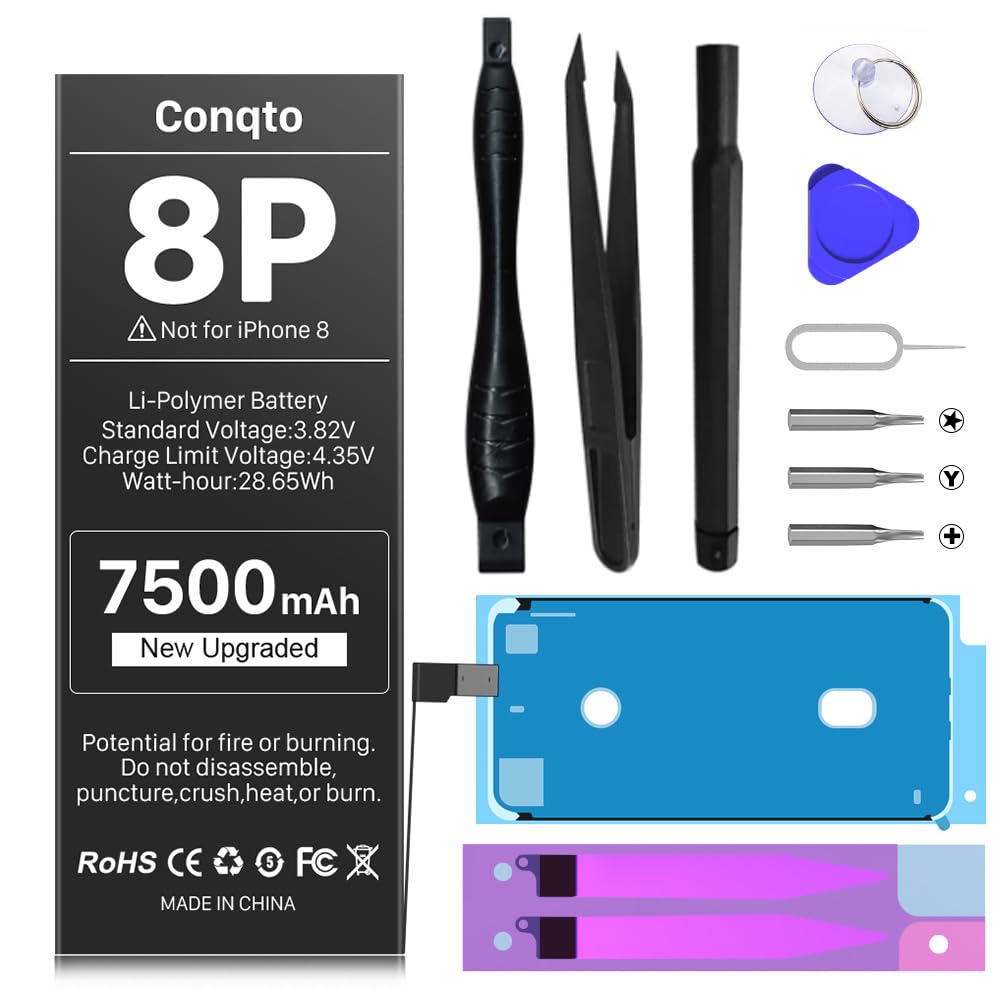 Amazon.com: (7500mAh) Battery for iPhone 8 Plus, 2025 New Upgraded