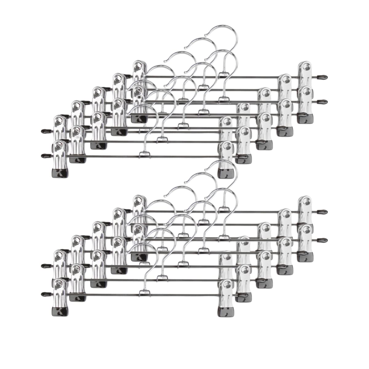 Appendini con pinze Set di 10/20/30/50/100, Gancio antiscivolo per pantaloni Gonne Calze (argento 100 pz)