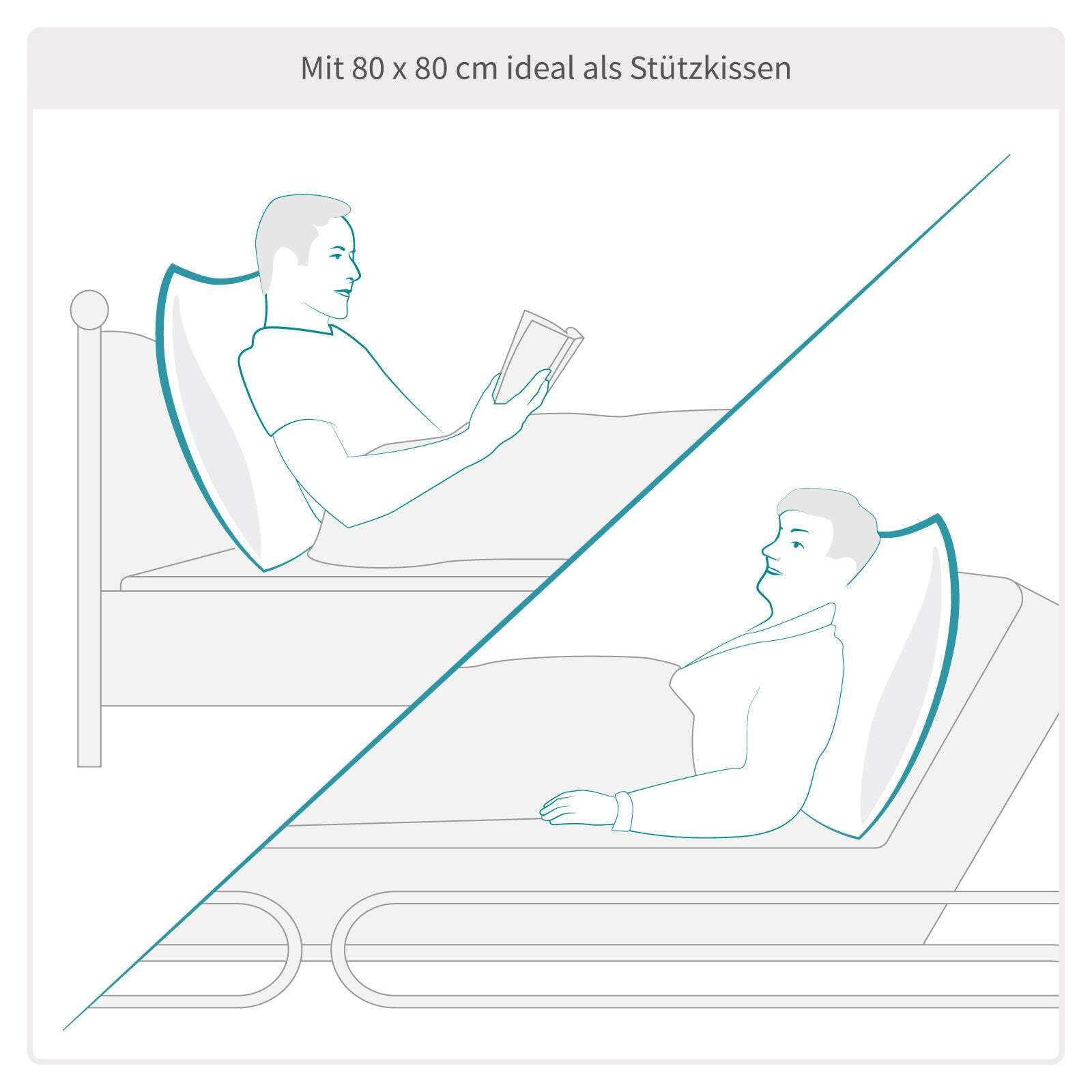 Kühlendes Kopfkissen 40x80cm COOL.Moments – Voluminöses Kissen, Temperaturregulierend, Weniger Schwitzen, weniger frieren