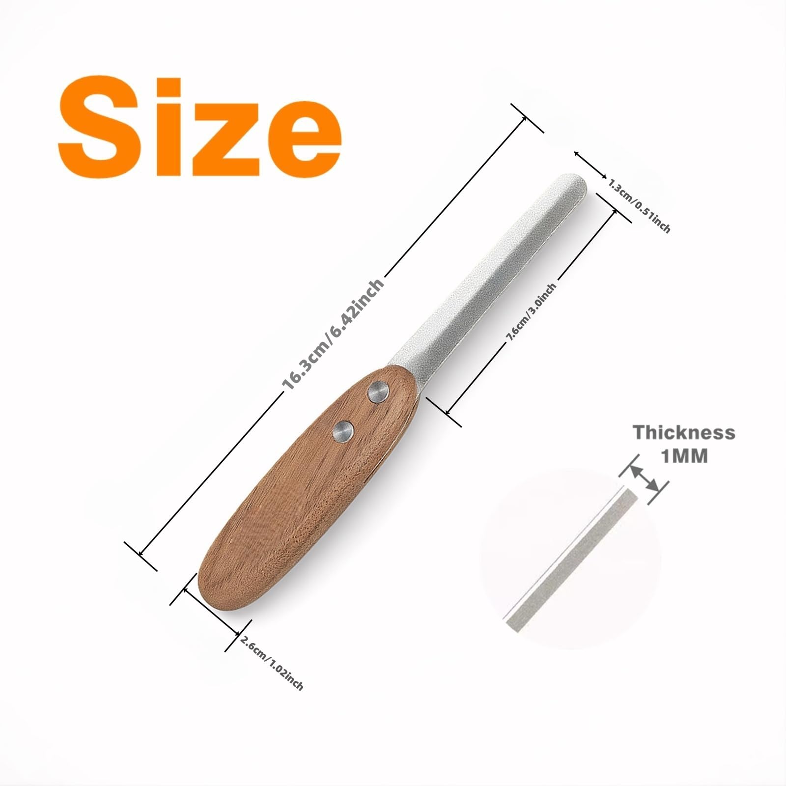 Dog Nail File - Diamond Coated Metal Nail File for Dogs and Cats, Ergonomic Walnut Handle, Smooth and Shape All Toenail Types, Remove Burs for Indoor & Outdoor Pets - image 7