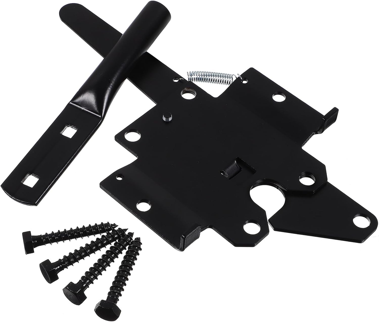 Gate Hinge and Fence Latch Iron Material Double Gate Hardware for Wooden Garden Fence with Lock Suitable for Farm and Outdoor Use