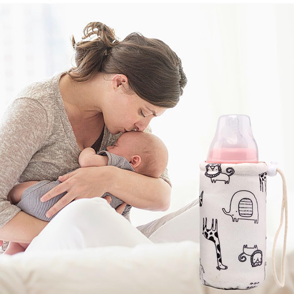 Asudaro Baby Flaschen Wärmertasche - Isoliertasche Für 150 Ml/240 Ml/300 Ml Flaschen - Tragbare Isolierte Tasche Mit Kordelzug Für Zuhause, Reisen, Outdoor