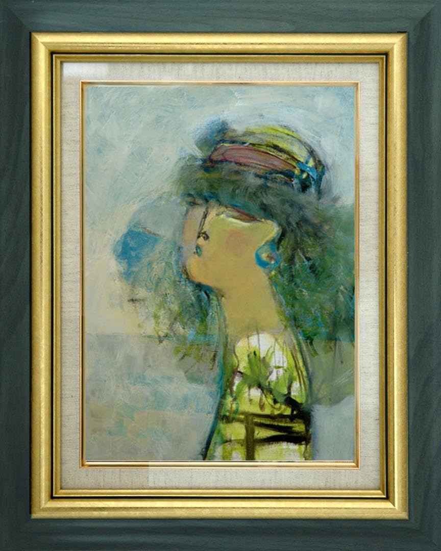 絵画 インテリア 絵額付 (黒) 油絵F4-92023 私の愛しい女たち