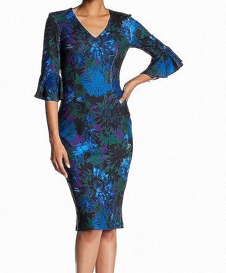Alton Gray Women's Ruffle Floral V-Neck 