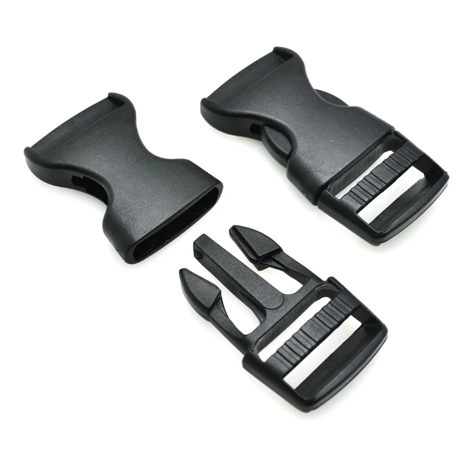 Schnallen und Clips für Rucksäcke 10 Stück for 10–25 mm Gurtband, Kunststoff-Seitenverschluss, Gürtelschnalle for Rucksack, Gepäckgurte, Gurtband, Größe Schwarz