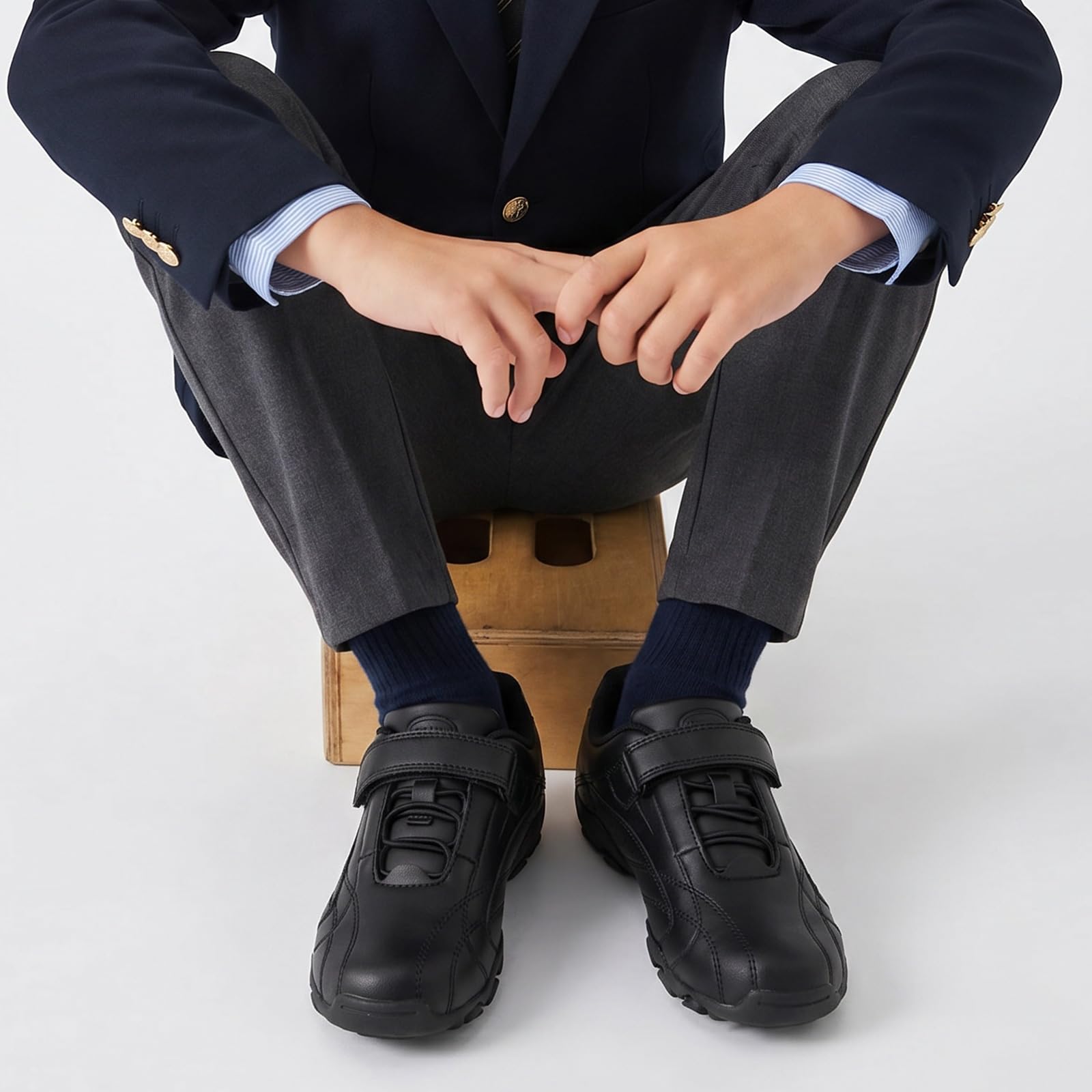 UOVO Zapatos de vestir para uniforme escolar para niños (niño pequeño/niño grande)