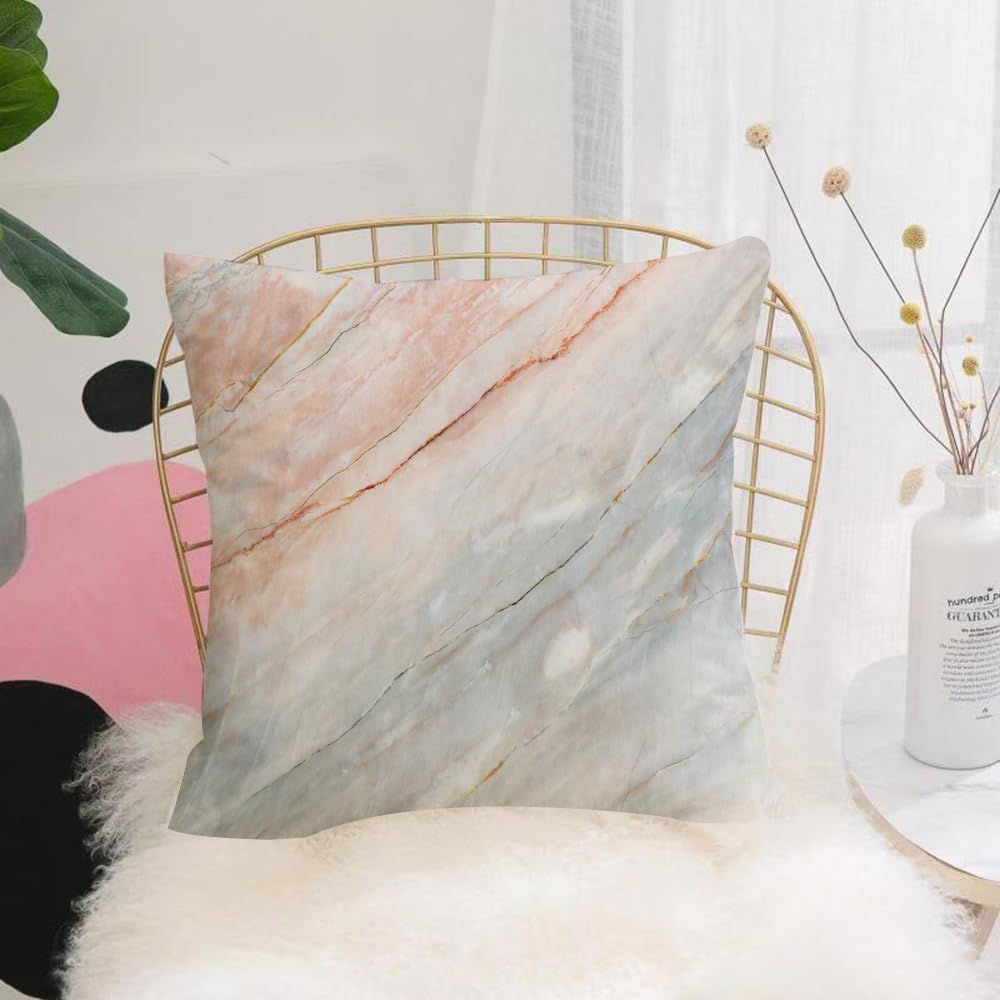 HYMSXW Cushion Cover,Throw Pillow Case Home Decorative for Living Room Bedroom Sofa Chair 20X20 Inch,Marble, Onyx Stone Textured Natural Highlighted Authentic Scratches Artfu,Pillowcase 50X50cm