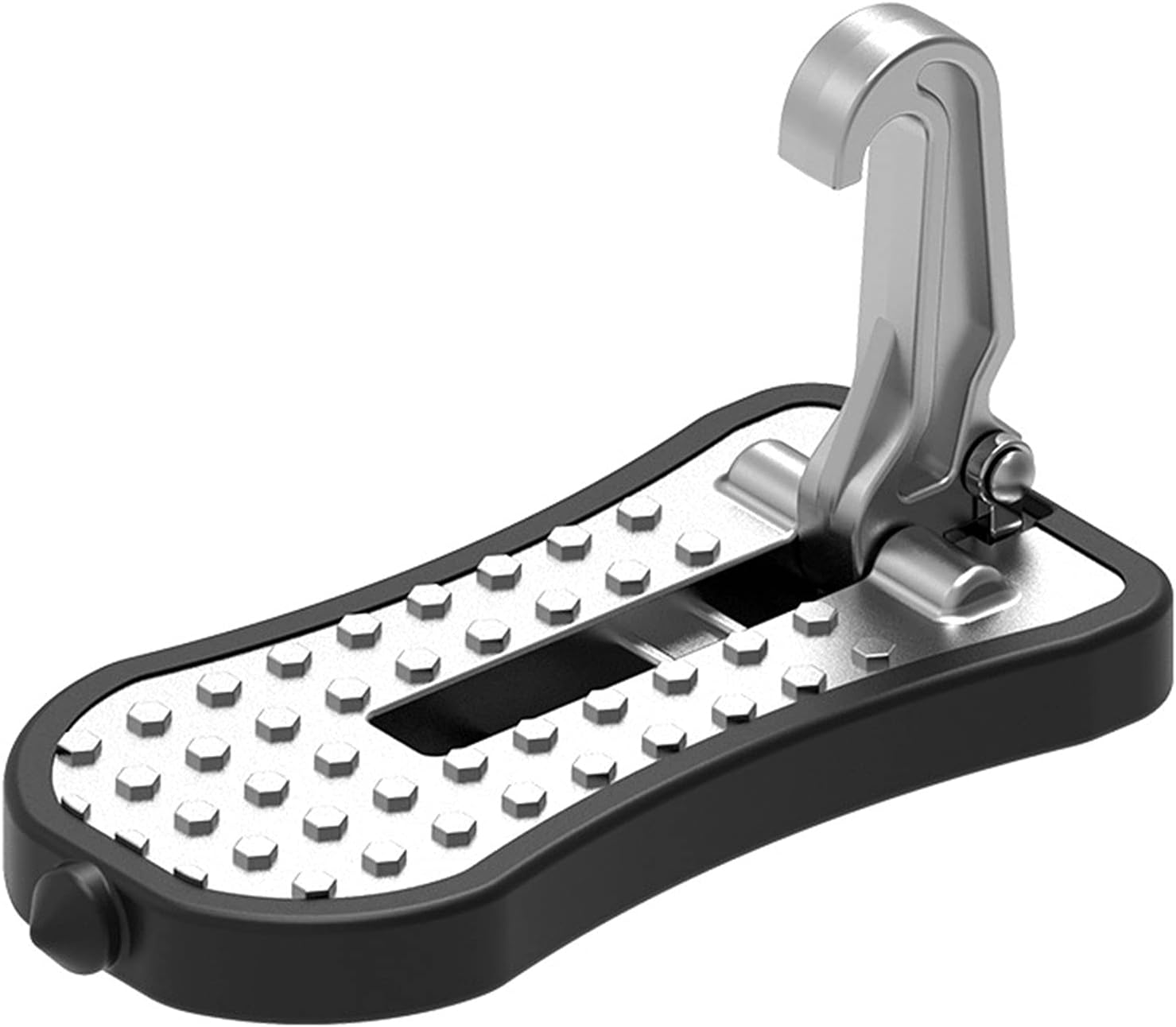 Frunimall Car Doorstep Foot Pegs, Foldable Vehicle Ladder Pedal Multi-Functional Car Door Latch Hook Step U Shaped Mini Foot Pedal Ladder with Safety Hammer Function for SUV, RV,Off-Road Vehicle