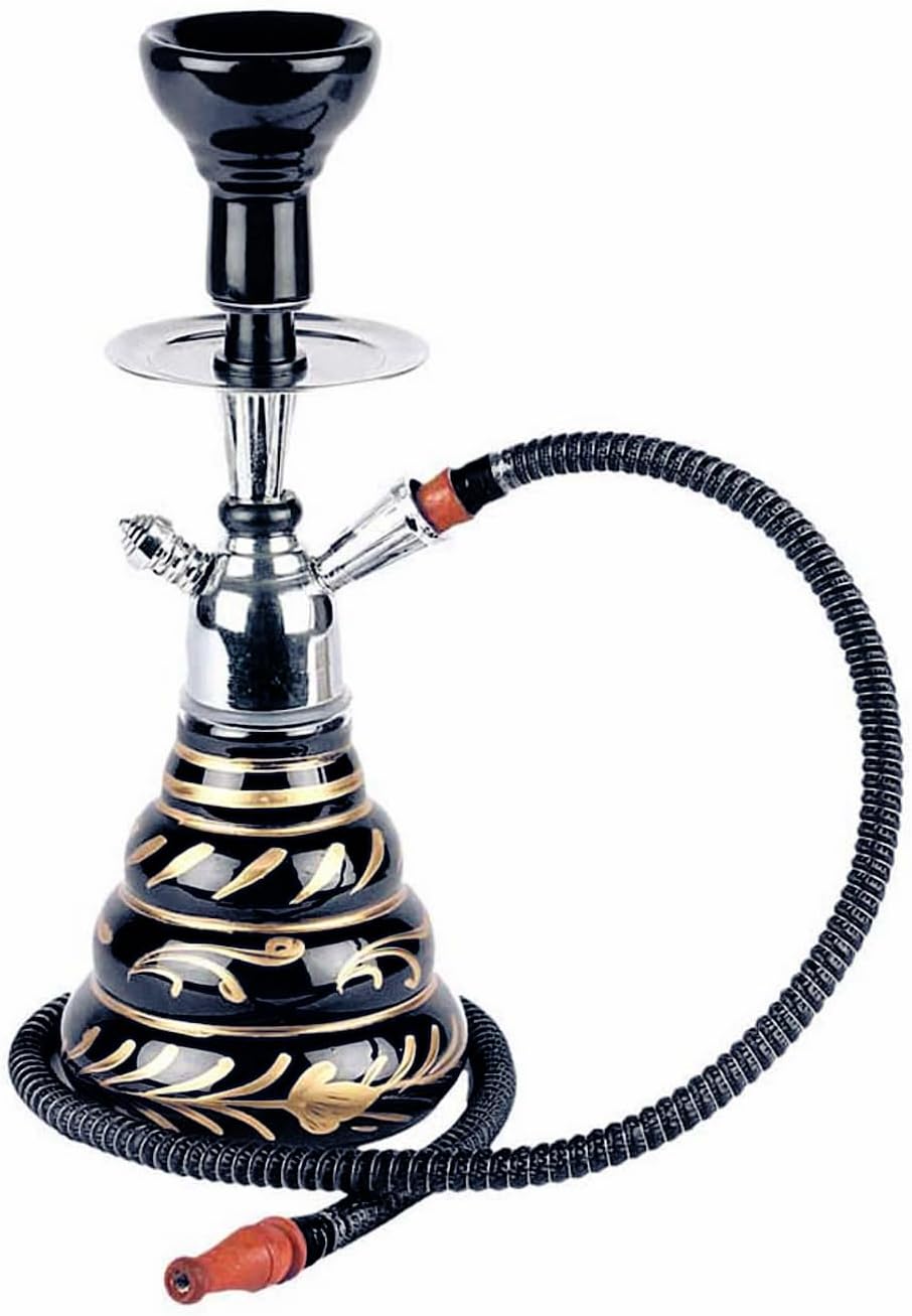 Basement Bazaar Refreshing Round Base 38.1cm Glass Hookah (Black)