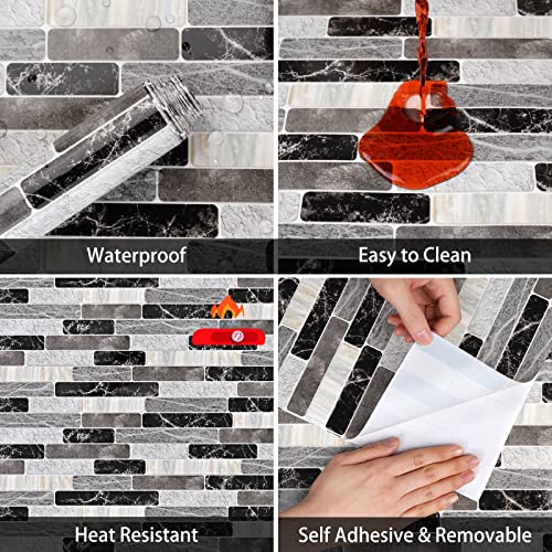 Wenmer Kitchen Wallpaper, Peel And Stick Backsplash Wallpaper, Waterproof Bathroom Wallpaper, Self Adhesive Removable Wallpaper For Kitchen Backsplash, Tile Contact Paper For Countertop, 17.7"X 78.7" #TOP3