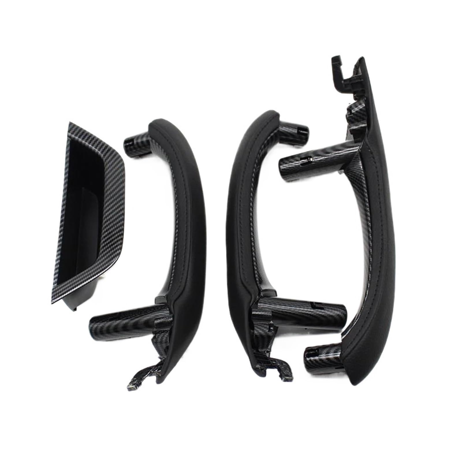 JYUTDW Left and Right Interior Door Handle Car Interior Door Handles Pull Accessories for BMW for X3 X4 F25 F26(LHD Carbon Fiber)