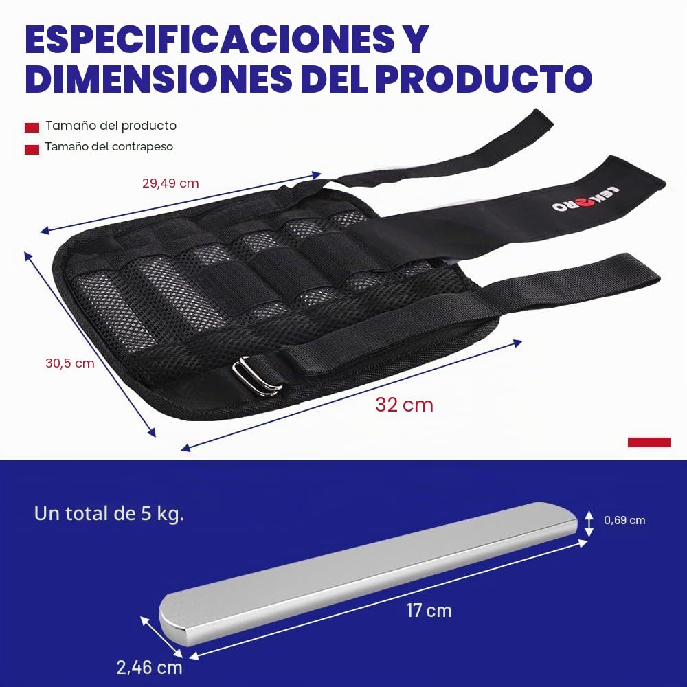 Pesas de brazo de muñeca, pesas de muñeca ajustables, pesas de tobillo extraíbles para hombres y mujeres, para fitness, caminar, trotar, entrenamiento, correr, 1 par, paquete de 2
