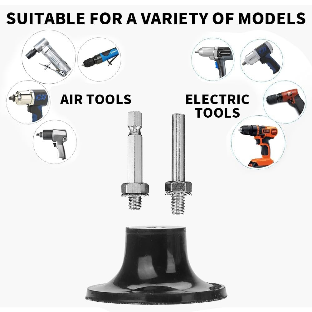 Benchmark Abrasives 2" Quick Change Silicon Carbide Non-Woven Surface Preparation Discs For Sanding Polishing Paint Removal, Male R-Type Backing, Die