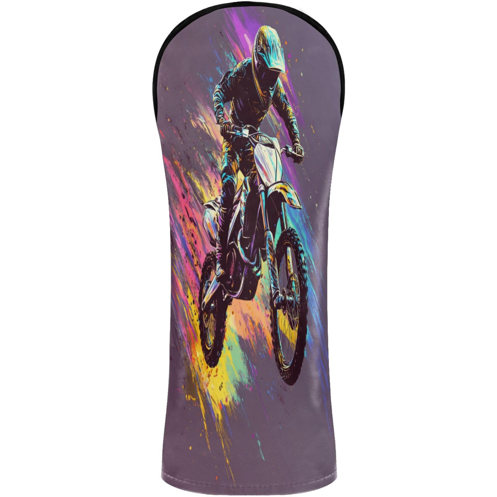 Golf Club Head Cover Headcover with Interchangeable No. Tags for Woods and Driver Fairway Hybrid Motocross Bike and Lightning5 — image 1