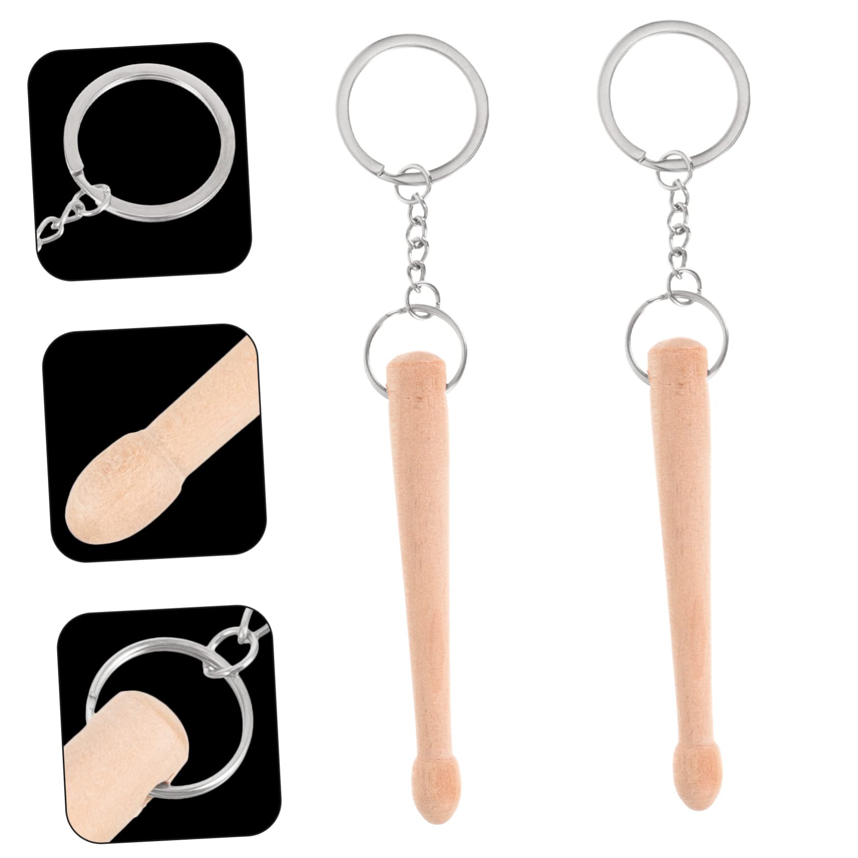 Schlüsselanhänger, 2 Stück Drumstick-Schlüsselanhänger, Handtasche, Tote, Miniatur-Dekoration, Schlüsselhalter for, Tragetasche, Mini-Schlüsselring