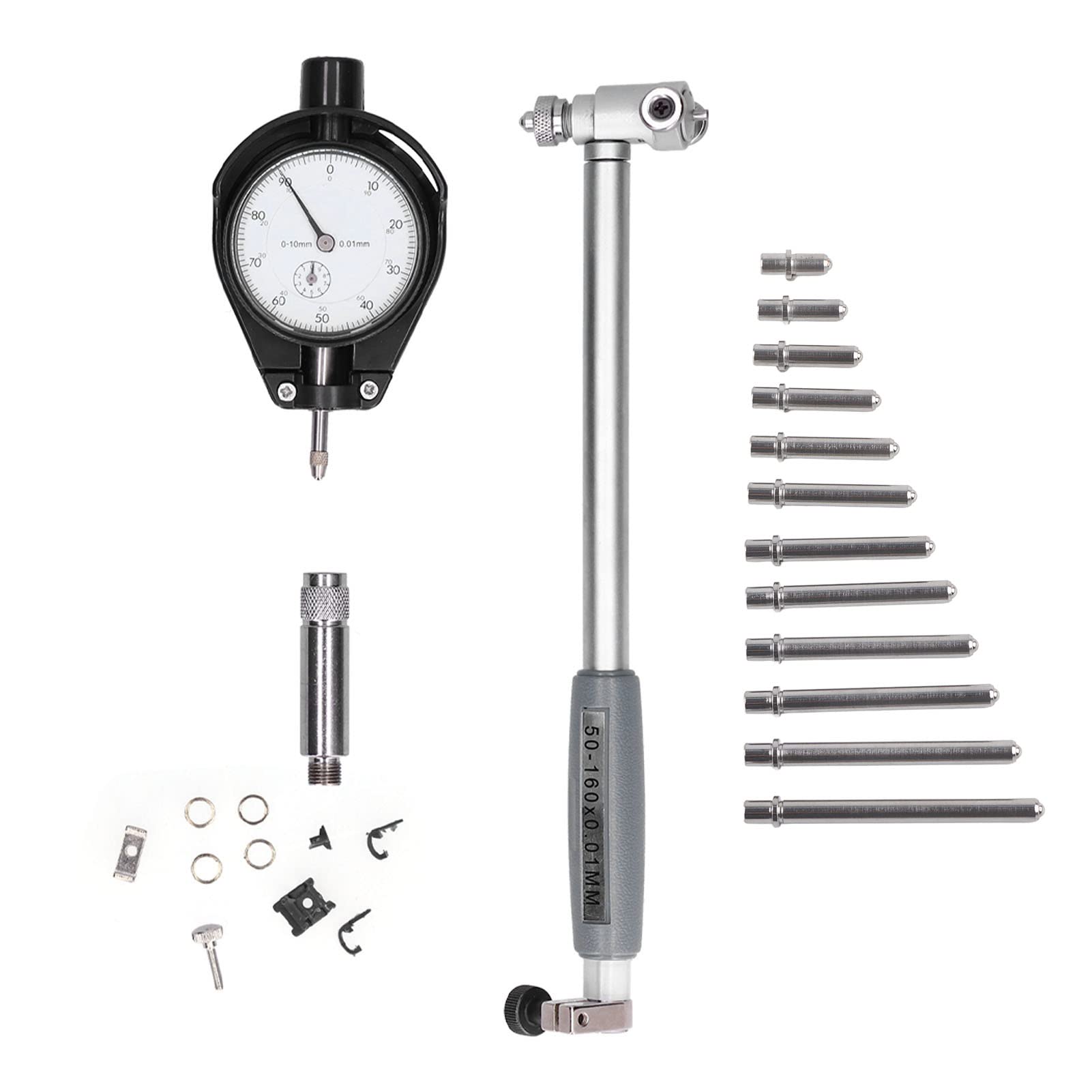 Zylinder-Messgerät, professionelles Messuhr-Set, 0,01 mm Genauigkeit, Aluminiumlegierung, Zylinder-Messwerkzeug mit Messuhr