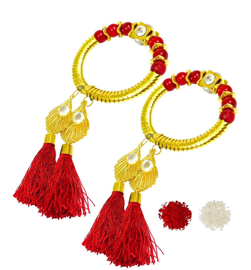 Set Of 2 Bhabhi Rakhi For Sister Rakhi For Girls Rakhi | rakhi for sister in law | rakhi combo Rakhi Hanging chuda rakhi | Bhabhi Rakhi Wrist Band #K-54-Two-image-17