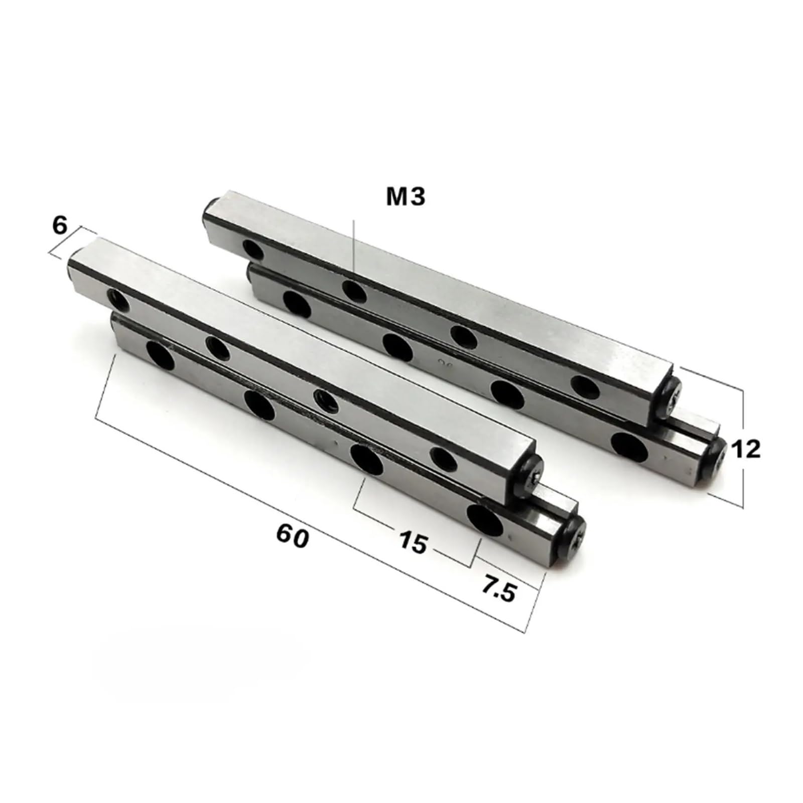 GUYTRM (4 guide + 2 supporti) Set corsa 30 mm GCr15 guida a rulli incrociati precisione lineare VR2060 VR2-60x11Z lingli