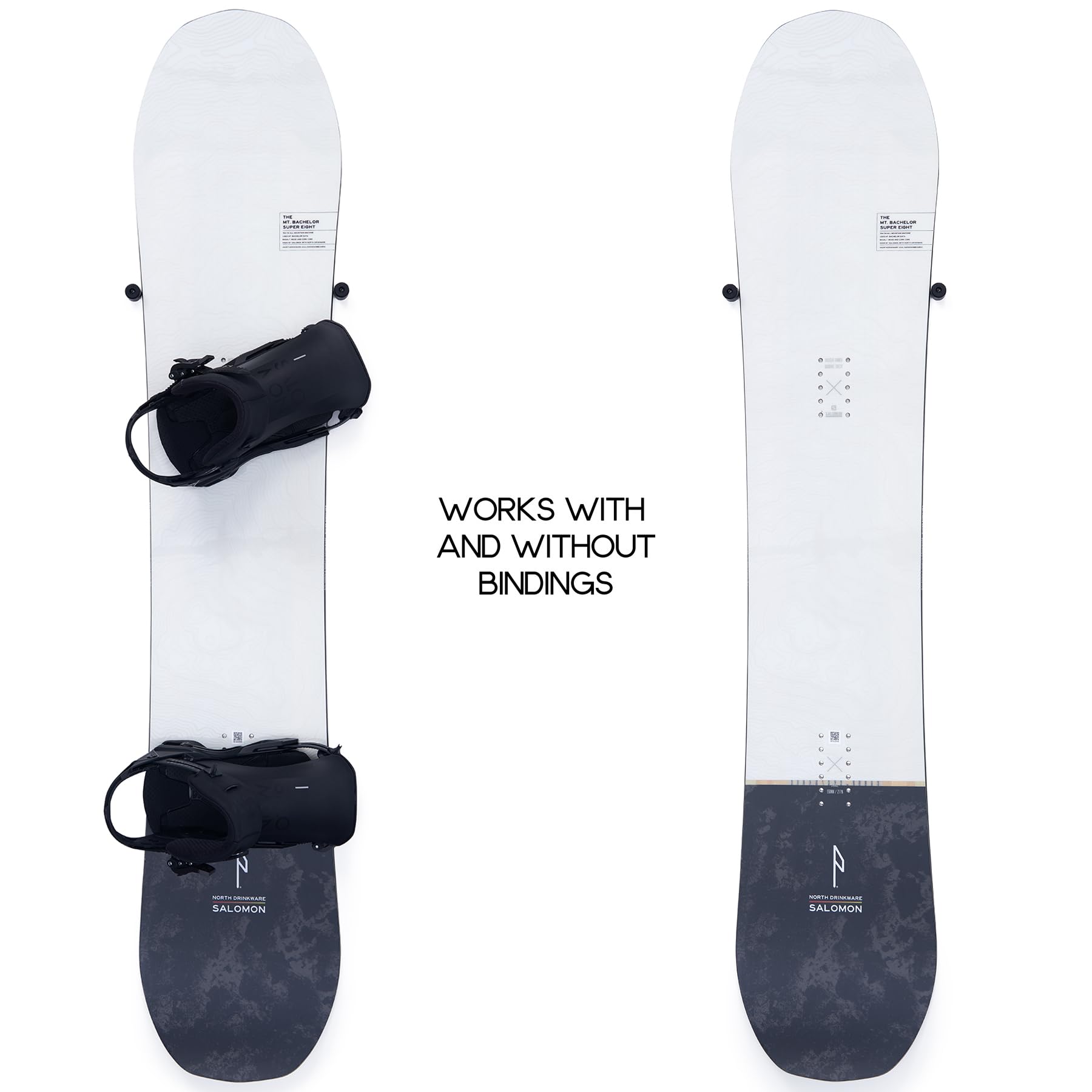 Arkorus [Nuevo] Almacenamiento de pared para tabla de snowboard, colgador sin daños, estante flotante moderno, soporte de gancho de clip