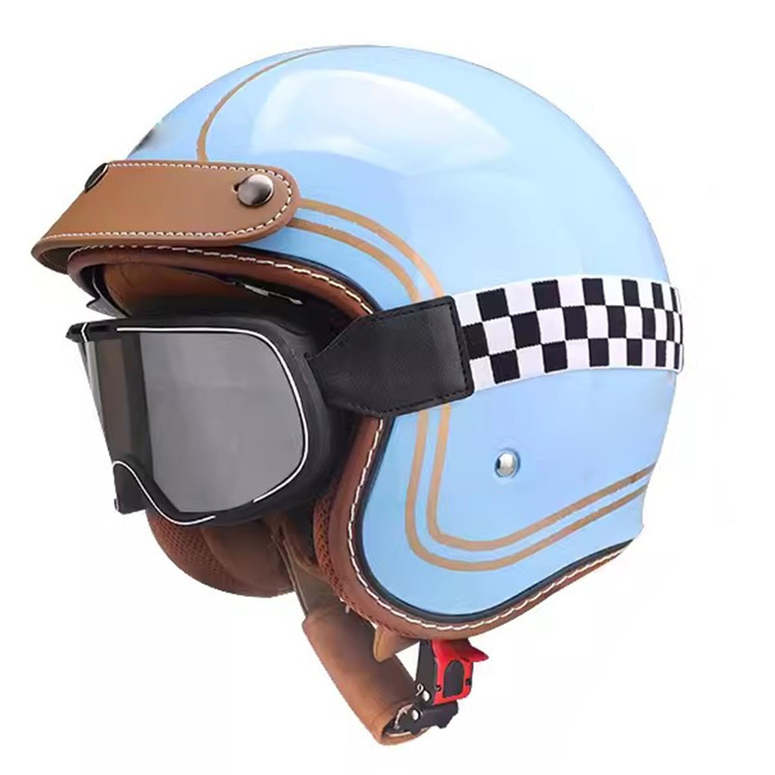 Casque jet de moto ECEDOT vintage demi casque de moto bol taille M 57-60cm