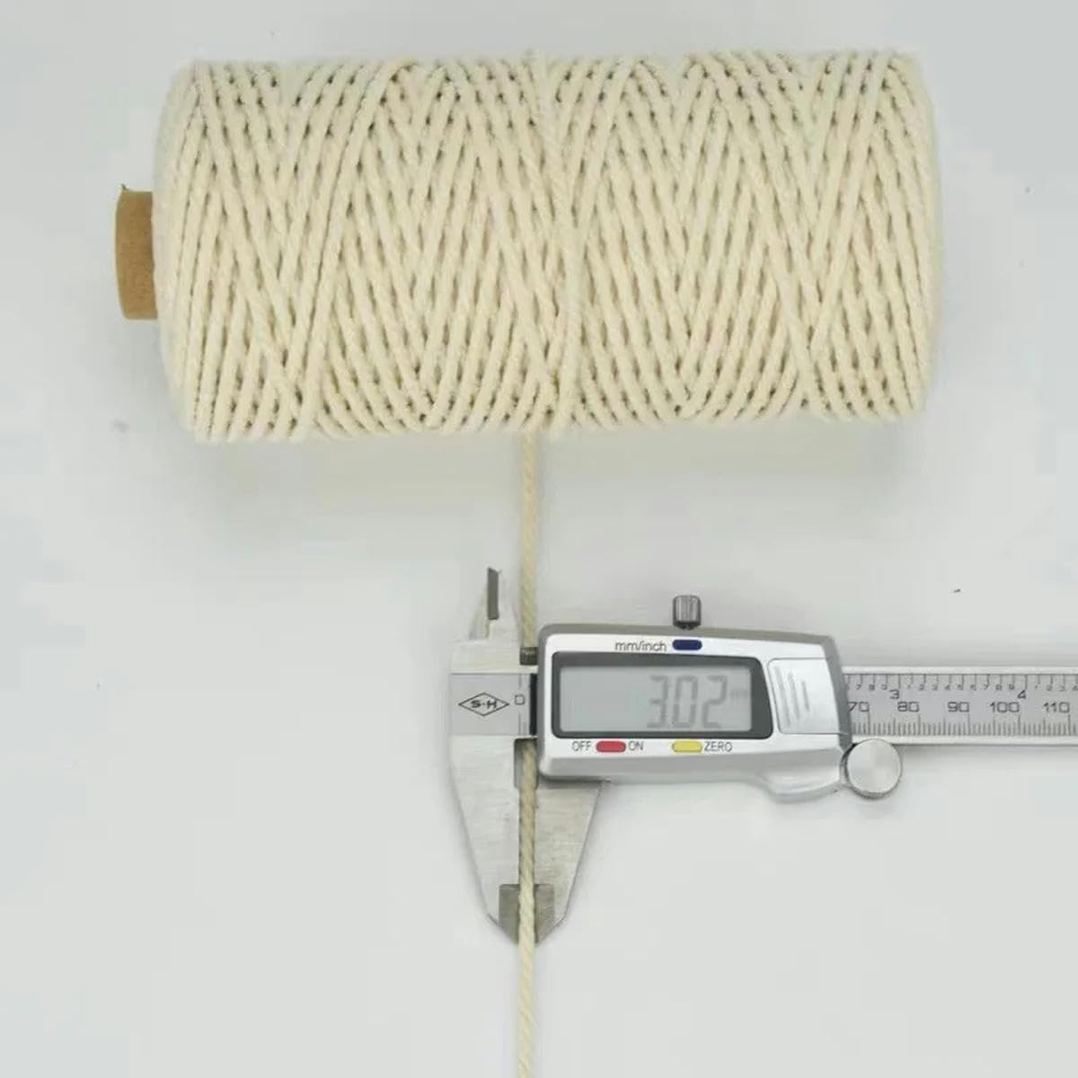 Makramee-Kordel, gedrehte Schnur, Baumwolle, 3 mm, Makramee-Schnur, 110 Yards, mehrfarbig(Purple)