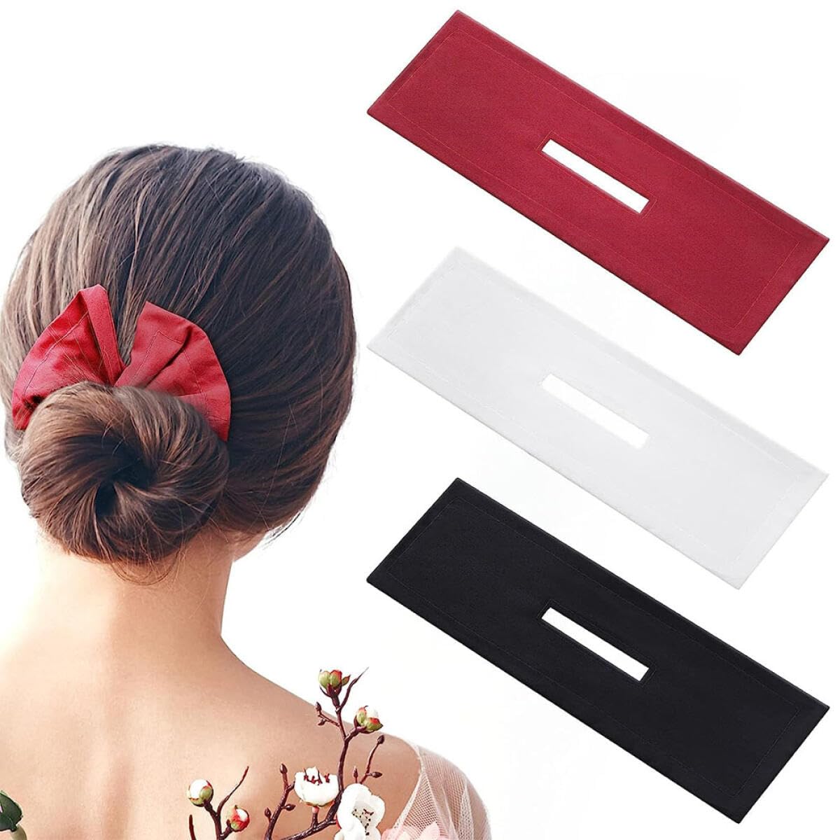 Goodern 3 PCS Hair Bun Maker,Fashion Twister Tie Hair Bands Reusable Flexible Hair Styling Ponytail Twist Hairstyling Tools Set Party Styling Magic Clip Accessories Suitable for Girls and Women-A