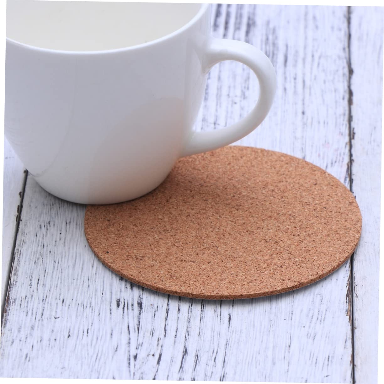 ABOOFAN Lot De 3 sous-Verres Ronds en Liège Isolants Autocollants Petits sous-Verres en Liège pour Décoration Intérieure 30 Pièces X 3