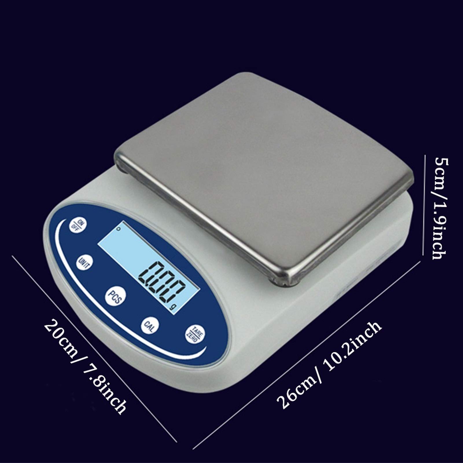 Balanza analítica electrónica científica, báscula Digital de precisión para Uso Industrial y de Laboratorio, Cocina y Laboratorio, 5 kg/0,1 g,5kg/0.1g