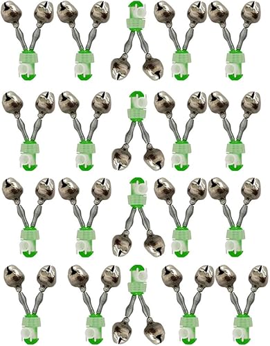 Campanas de pesca 20 piezas clip espiral campanas de pescado alarma de mordedura de pesca