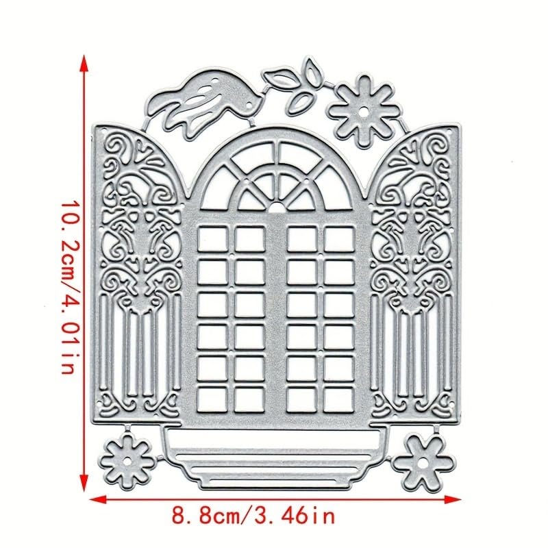 Lapoo Festivals Metal Cutting Die for Scrapbooking - Durable, Cut Stencils for DIY Scrapbook Photo Album Decorative Paper Card, Card Making Supplies, Embossing (Eid Window 4 x 3.5 in)