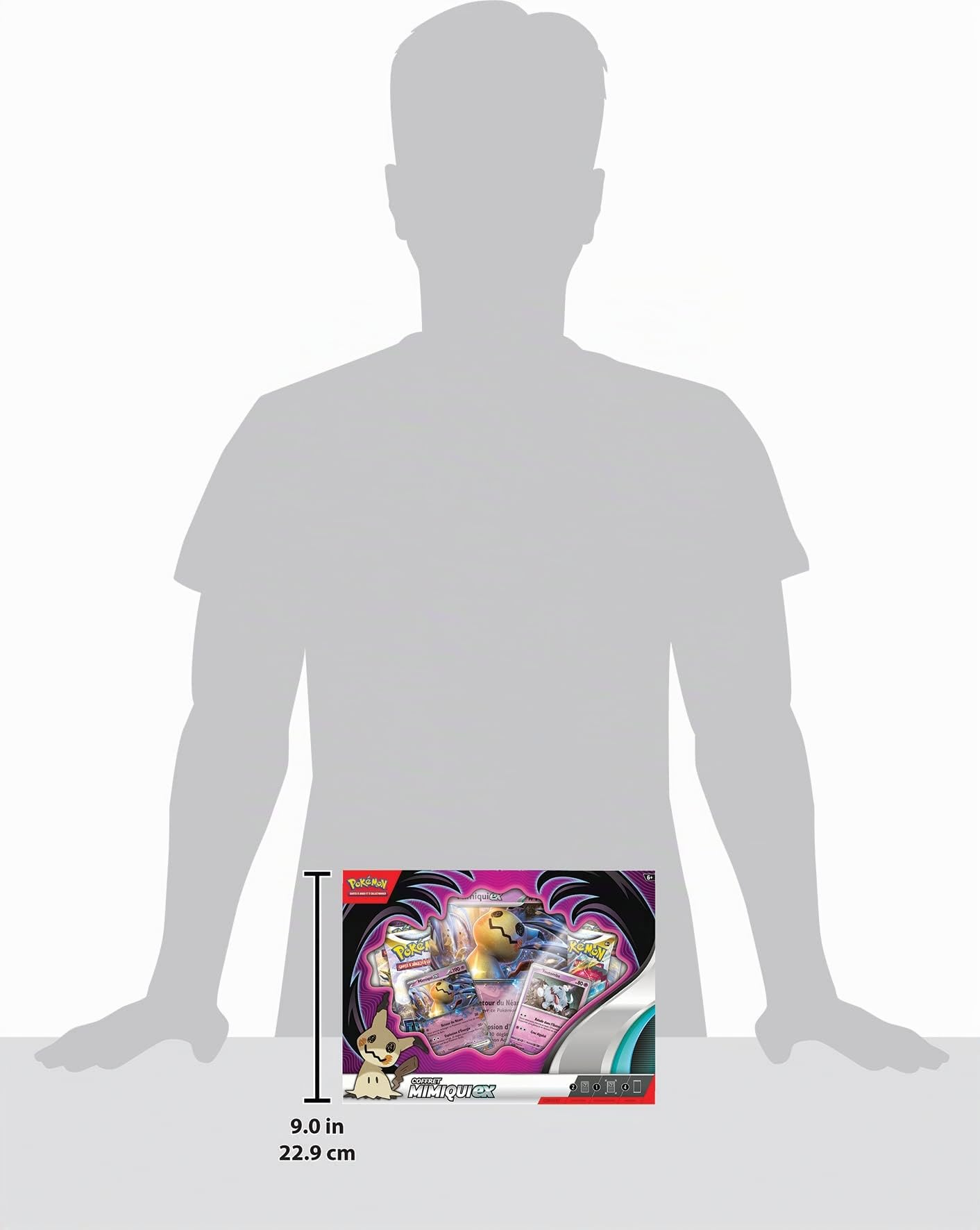 Coffret Pokémon Mimiqui-ex – Carte Exclusive, 4 Boosters Et Figurine – Dès 6 Ans