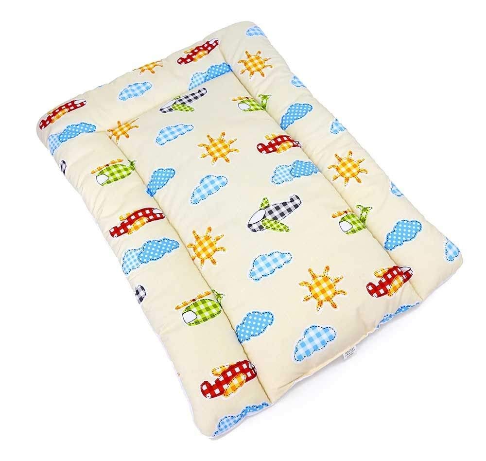100% Cotton Baby Changing MAT Nursery MAT for Changing Unit (Planes Cream)