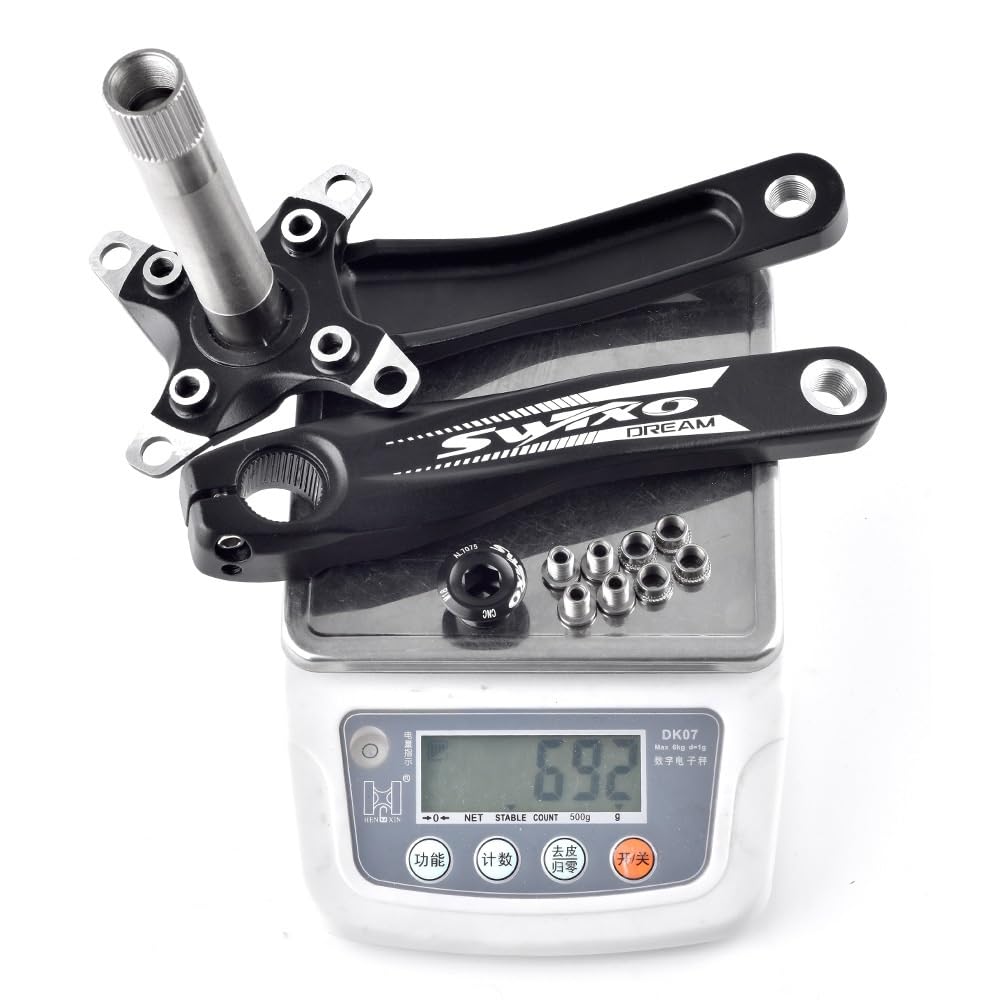 Zestaw ramienia korby do roweru górskiego 170 mm 104BCD Hollow zintegrowany zestaw korbowy MTB lekkie aluminiowe korby akcesoria do jazdy rowerowej