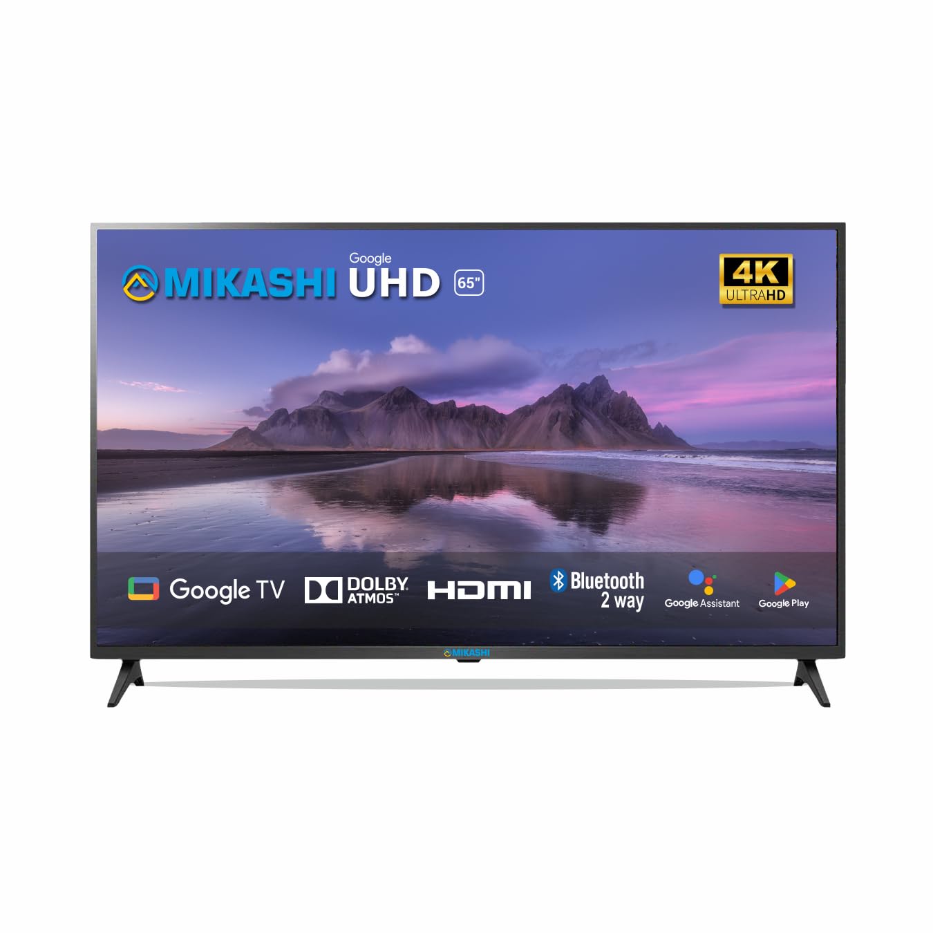 MIKASHI Smart Android LED TV (65 Inches) | Google OS TV UHD | 4K HDR | Voice Remote | Google Assist |