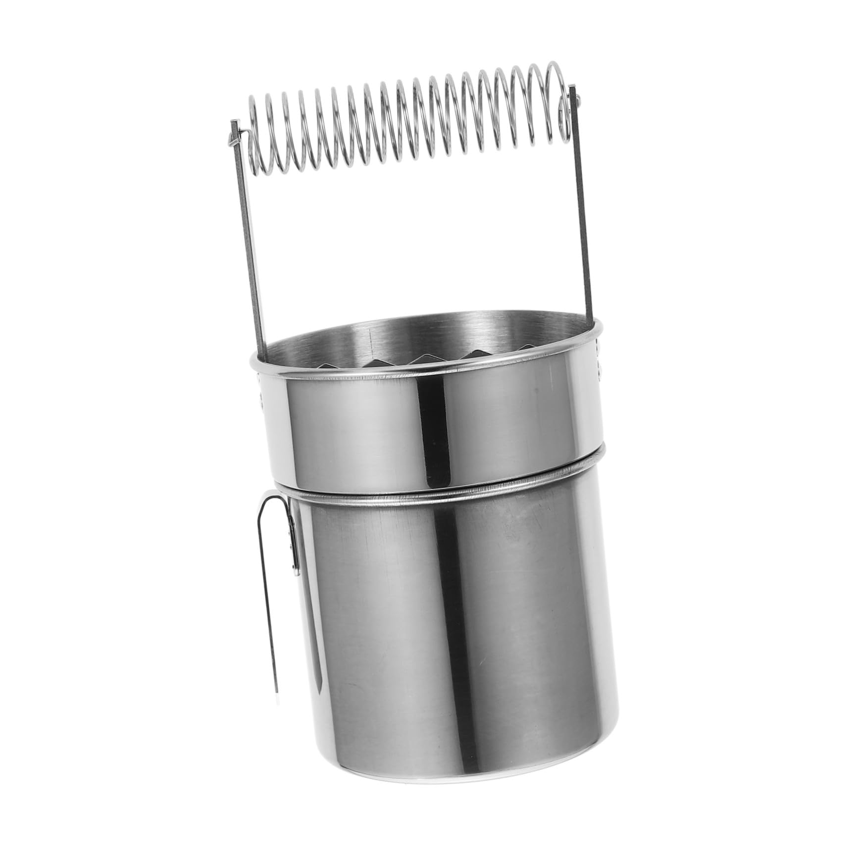 Hohopeti Secchio e Clip Interna per Pennelli Doppio Strato per Lavaggio Pennelli Grande capacità in Acciaio Inossidabile Manico Portatile per Pittura ad Olio