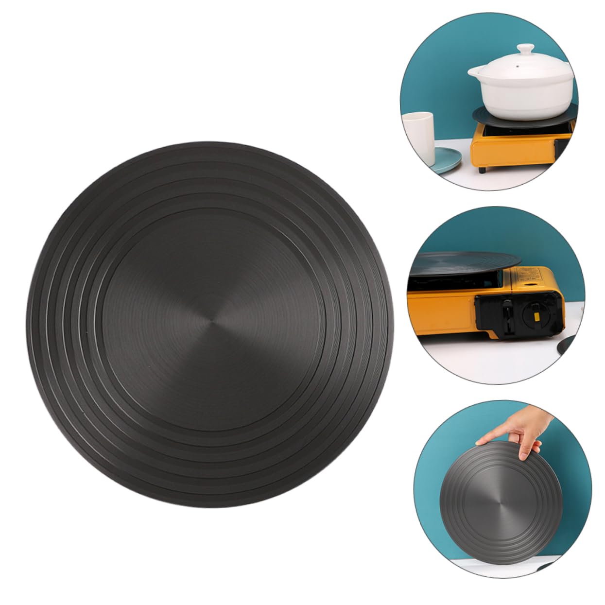 Healifty Difusor Distribución Uniforme del Calor de Aluminio de Calor Redondo de 28cm y Ahorro Cocina para Estufa de Gas