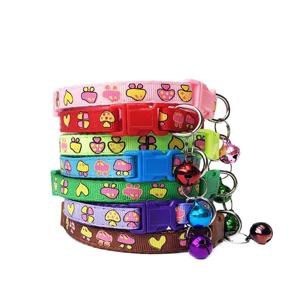 Collier de chat réglable lot en gros collier pour animaux de compagnie en nylon avec clochettes