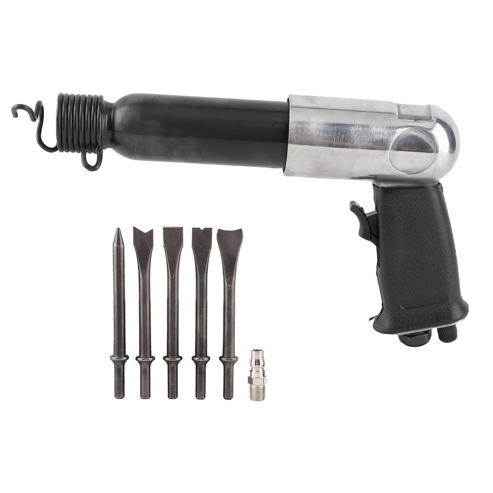 Yctze Marteau avec Jeu de 5 Burins Marteau Pneumatique Robuste de 250 Mm avec Embouts de Burin Outil Ensemble d'Embouts de Burin Pneumatique Outils et Amélioration de l'/ et Outils/