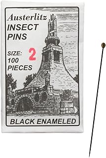 Premium Insect Entomology Dissection Pins, Size 2, Museum Grade, Pack of 100