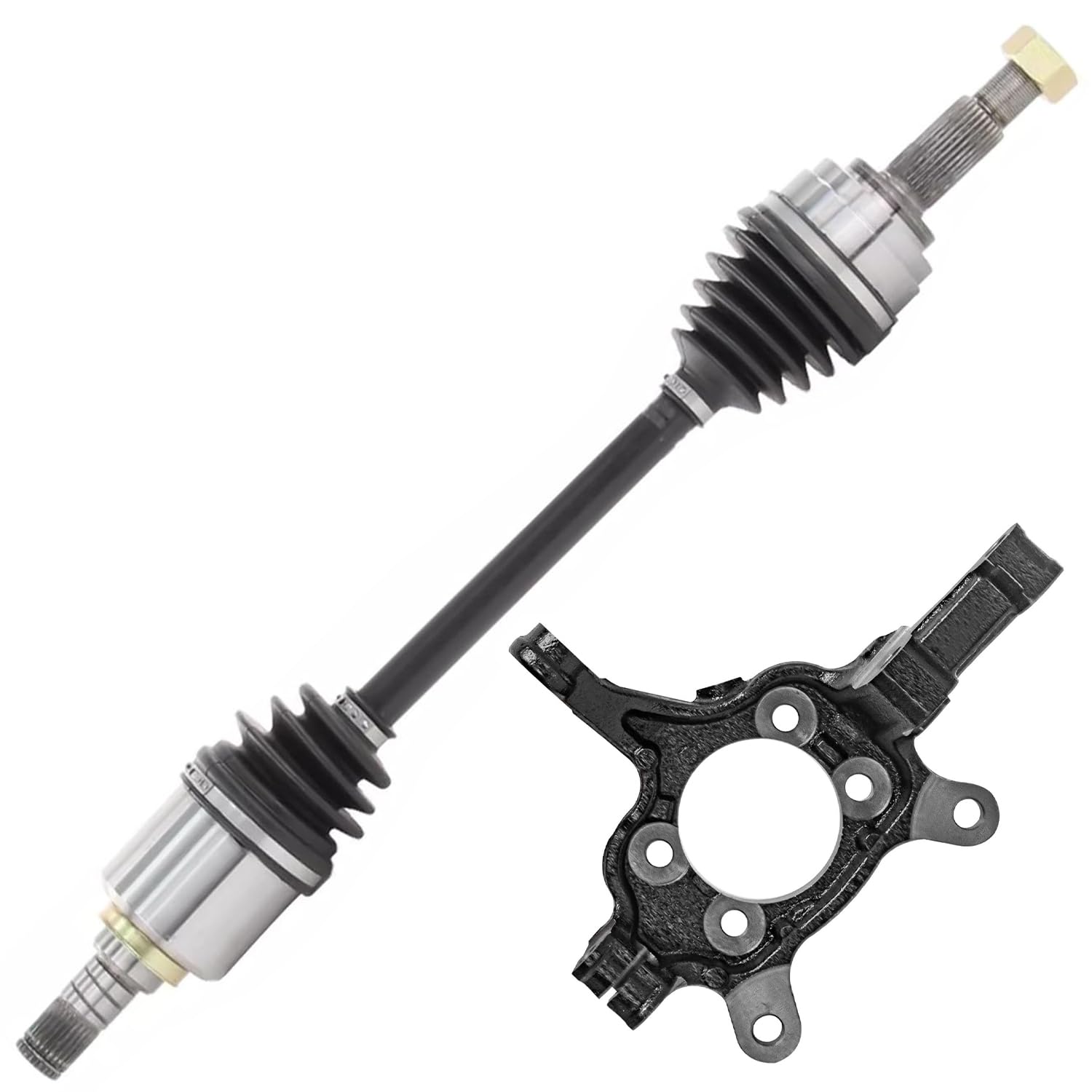 Detroit Axle - 2.0L Front Left Steering Knuckle Kit for 07-12 Nissan Sentra