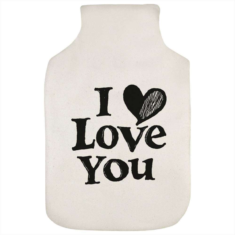 'I Love You with Heart' Hot Water Bottle Cover (HW00038528)