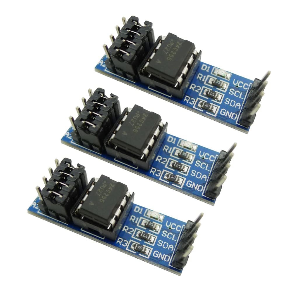 3 pezzi AT24C256 Interfaccia I2C Modulo di memoria EEPROM MCU IIC Accessori per lo sviluppo di microcontrollori