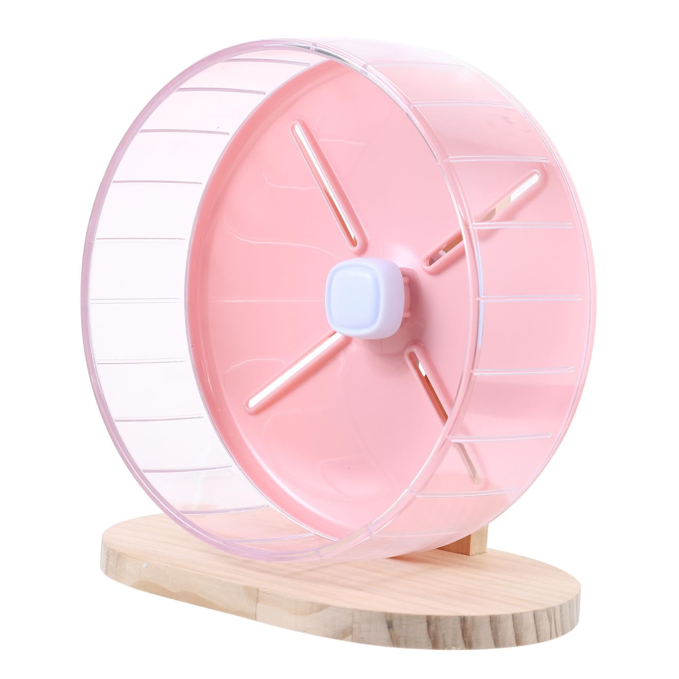 Hamster Laufrad 30cm aus Abs und Holz Geräuschloses Hamsterrad mit Dekorativem Design Leicht zu Verstauen und Langeweile für Hamster und Igel