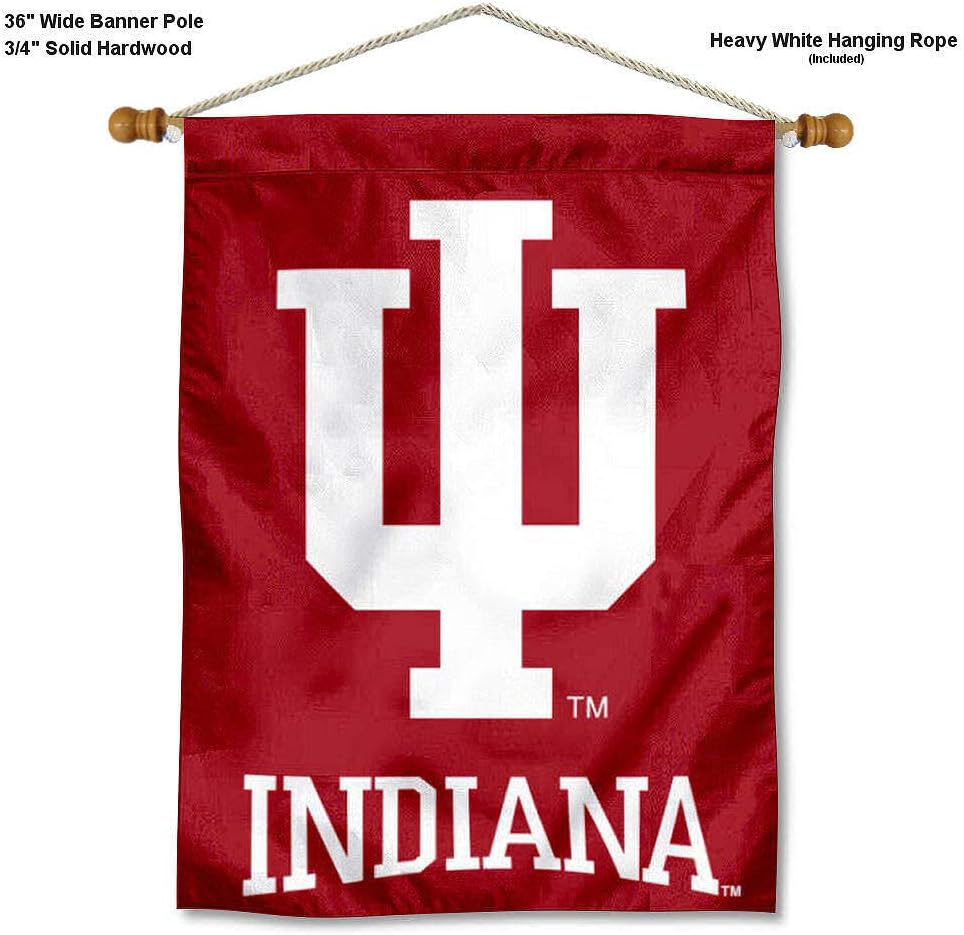 Indiana Hoosiers Banner with Hanging Pole